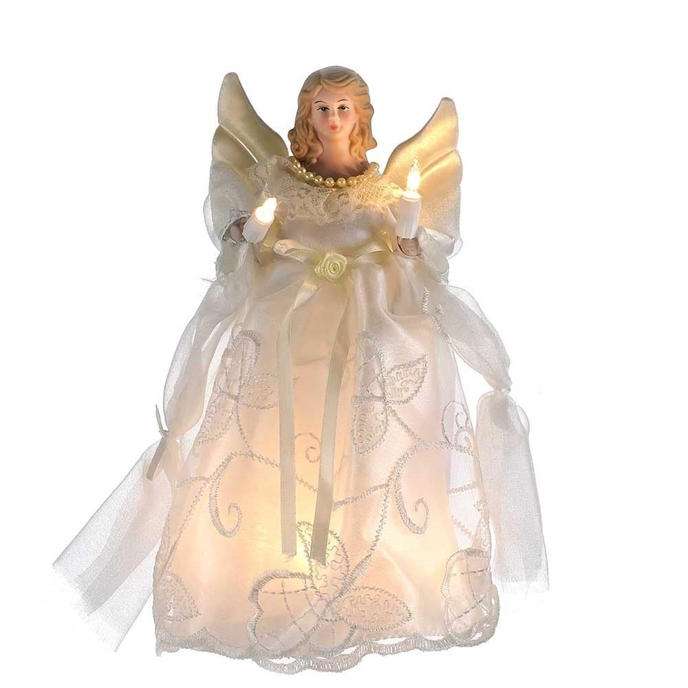 Kurt Adler UL 10-Light 10-Inch Gold and Ivory Angel Treetop - Gold Ornaments 6 Kurt Adler UL 10-Light 10-Inch Gold and Ivory Angel Treetop - Gold Ornaments