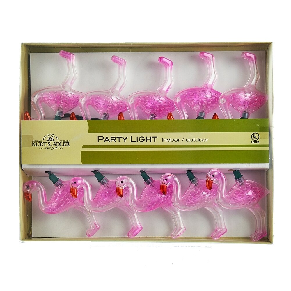 Kurt Adler 10-Light Flamingo Novelty Light Set - Christmas Novelty Lights 7 Kurt Adler 10-Light Flamingo Novelty Light Set - Christmas Novelty Lights