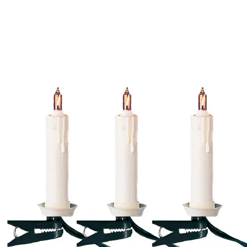 Kurt Adler 10-Light Clip-On Candle Light Set - Christmas Novelty Lights 3 Kurt Adler 10-Light Clip-On Candle Light Set - Christmas Novelty Lights