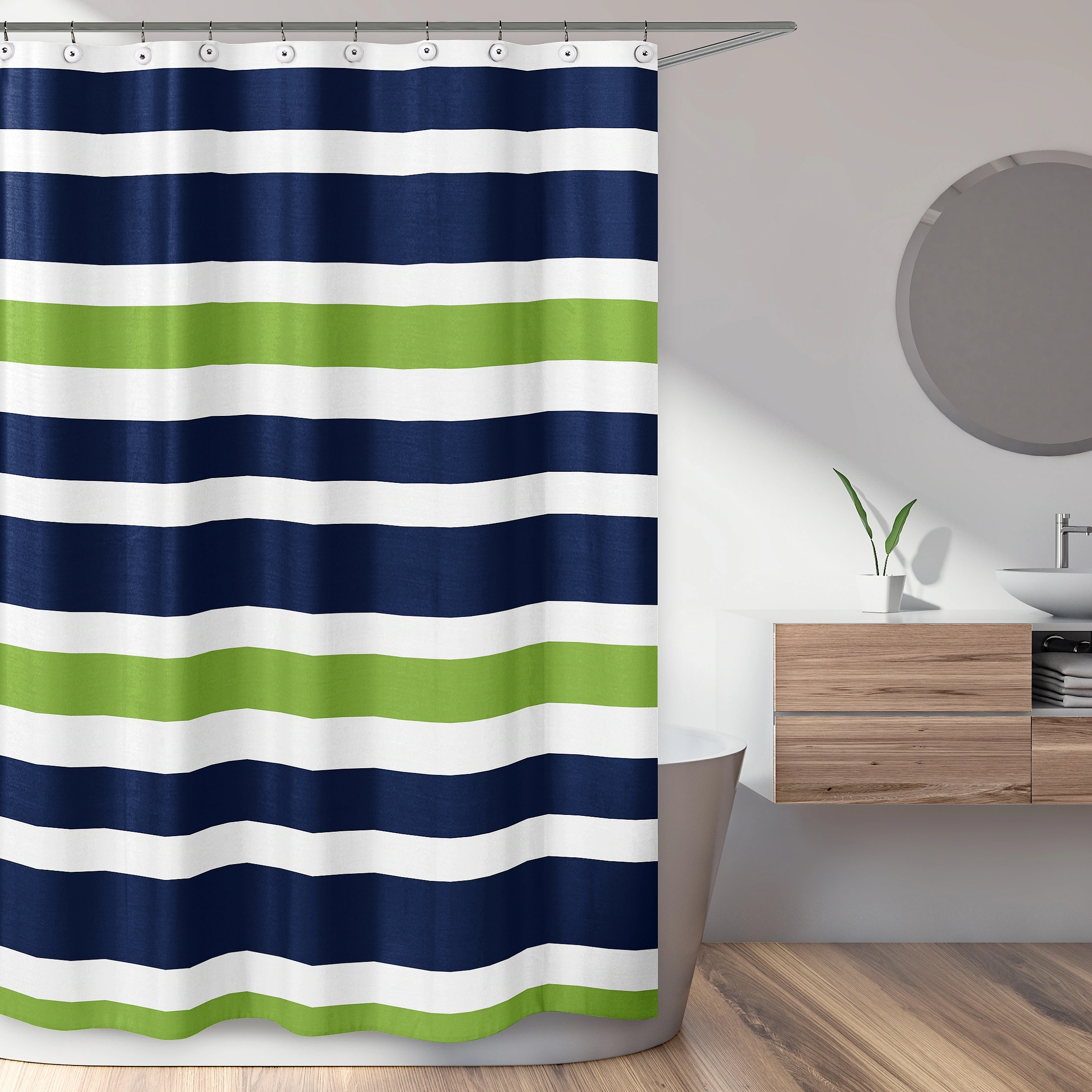 Sweet Jojo Stripes Shower Curtain - Multicolor 2 Sweet Jojo Stripes Shower Curtain - Multicolor