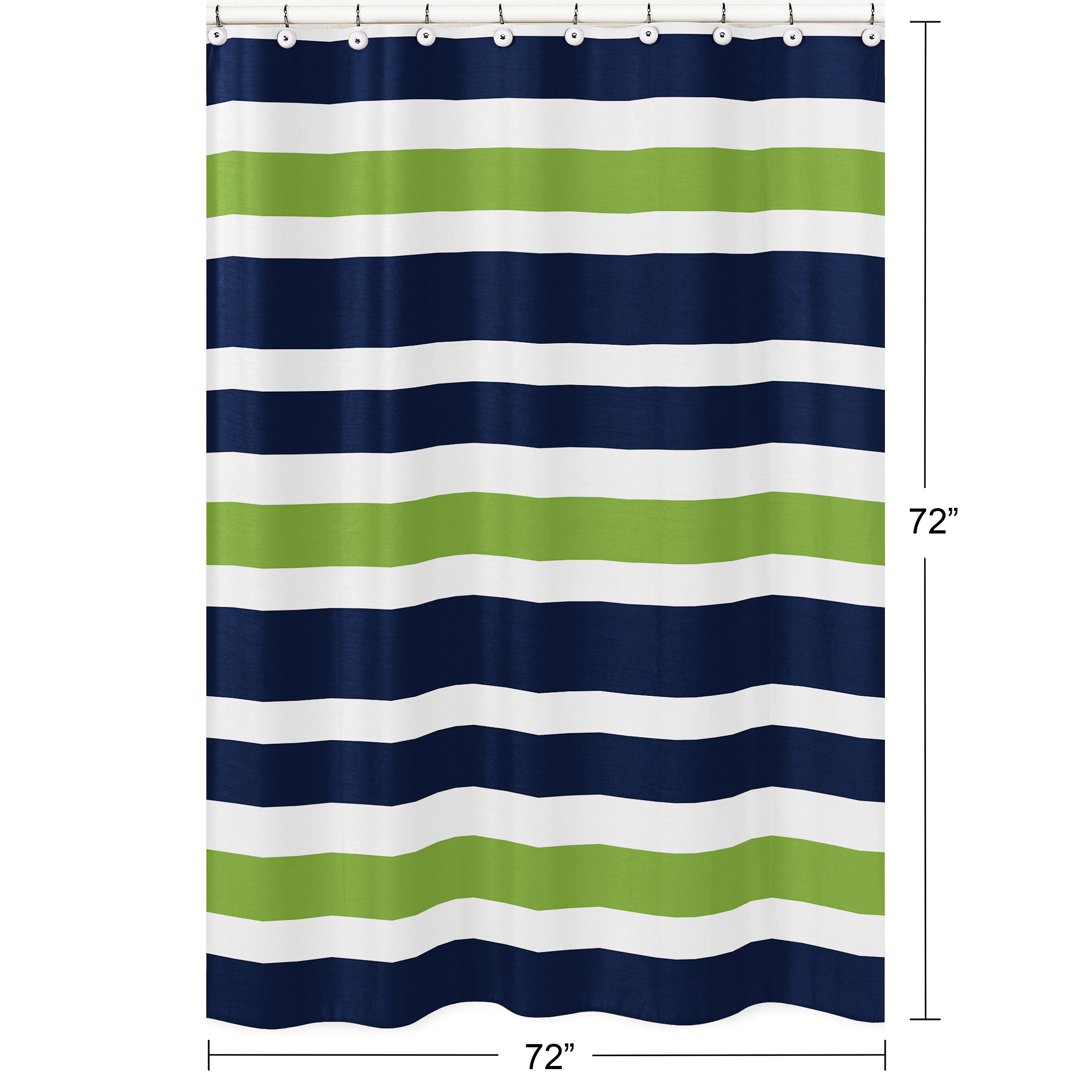 Sweet Jojo Stripes Shower Curtain - Multicolor 5 Sweet Jojo Stripes Shower Curtain - Multicolor