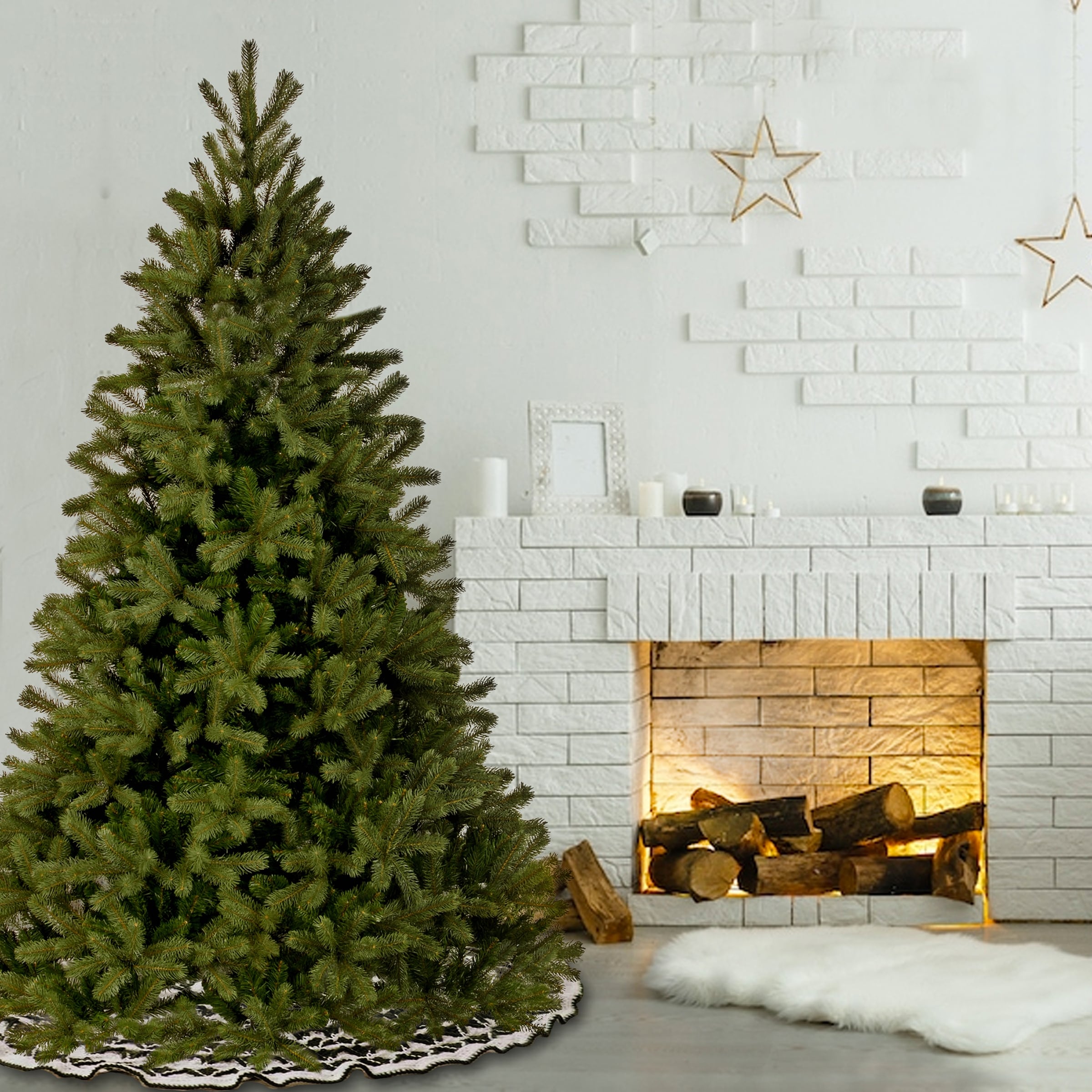 National Tree Company 7.0 ft. Feel Real Down Swept Hinged Douglas Fir Christmas Tree - 7.5 Foot - Green 15 National Tree Company 7.0 ft. Feel Real Down Swept Hinged Douglas Fir Christmas Tree - 7.5 Foot - Green