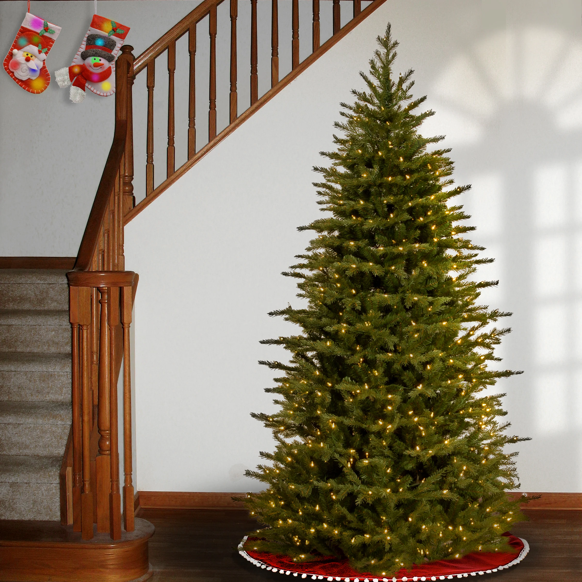 National Tree Company 7.5 ft. Nordic Spruce Hinged Tree with 1000 Clear Lights - 7.5 Foot - 7.5 Foot - Green 6 National Tree Company 7.5 ft. Nordic Spruce Hinged Tree with 1000 Clear Lights - 7.5 Foot - 7.5 Foot - Green