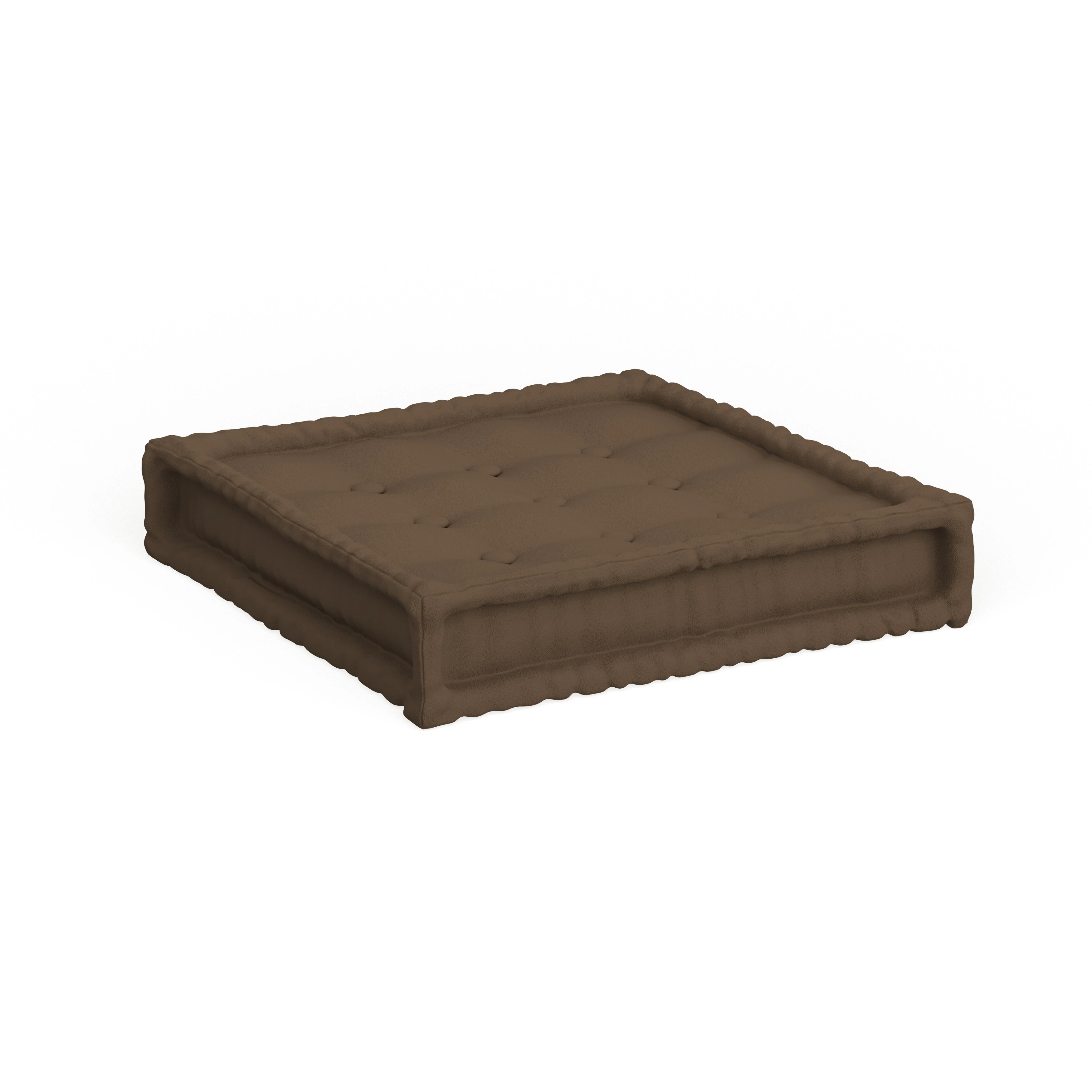 25-inch Microsuede Square Tufted Floor Pillow