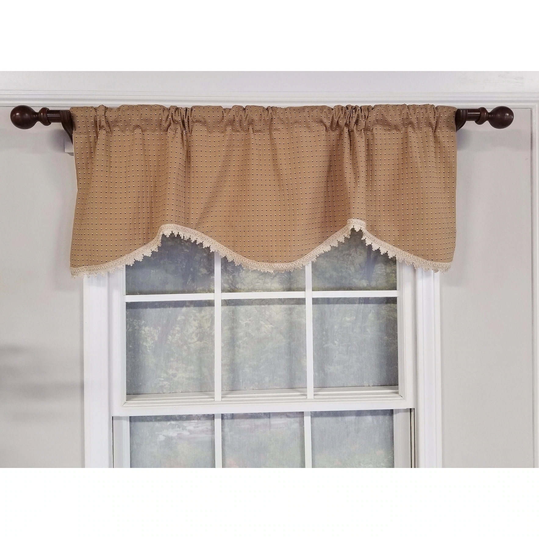 RLF Home Speckled Cornice Window Valance - Tan - Tan 1 RLF Home Speckled Cornice Window Valance - Tan - Tan