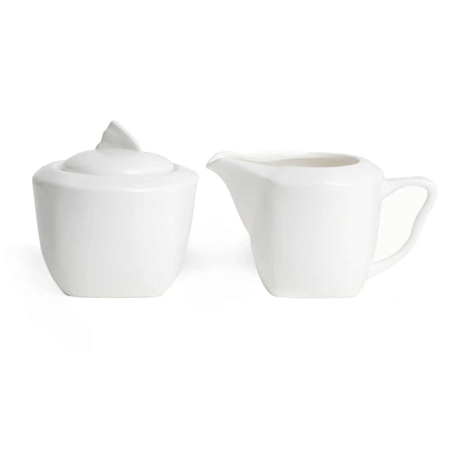 Red Vanilla Wave Covered Sugar Bowl and Creamer Set - White - 2 Piece 15 Red Vanilla Wave Covered Sugar Bowl and Creamer Set - White - 2 Piece