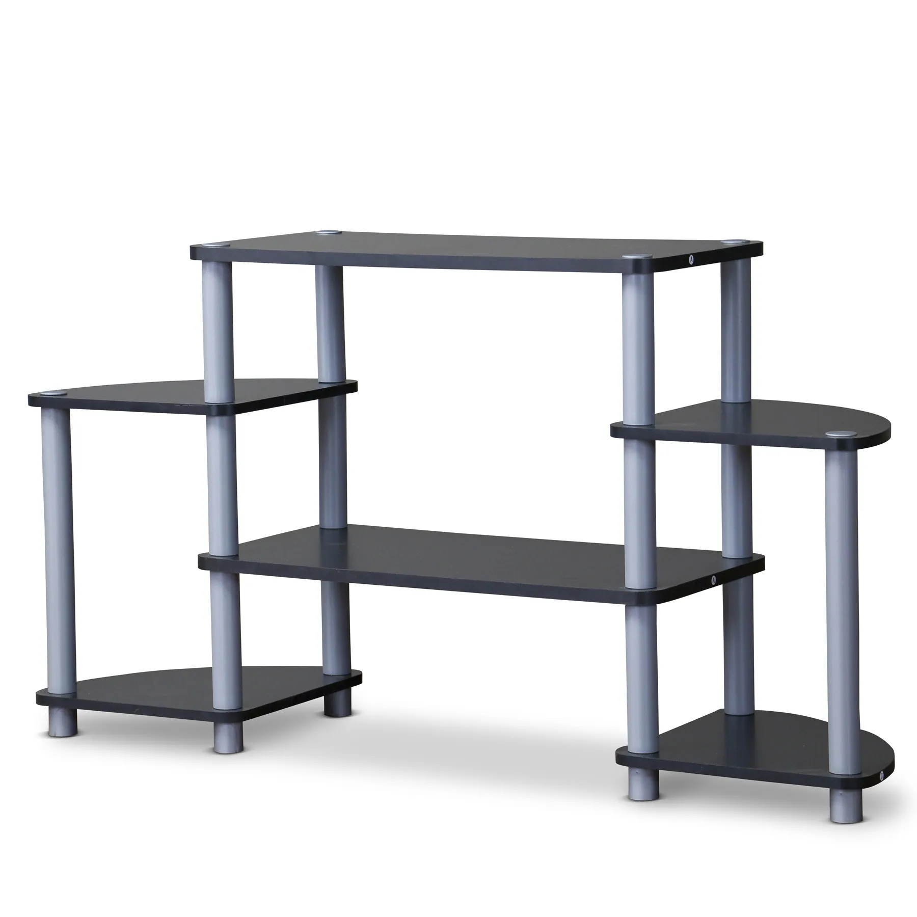 Baxton Studio Orbit Triple Tier TV Stand - Black