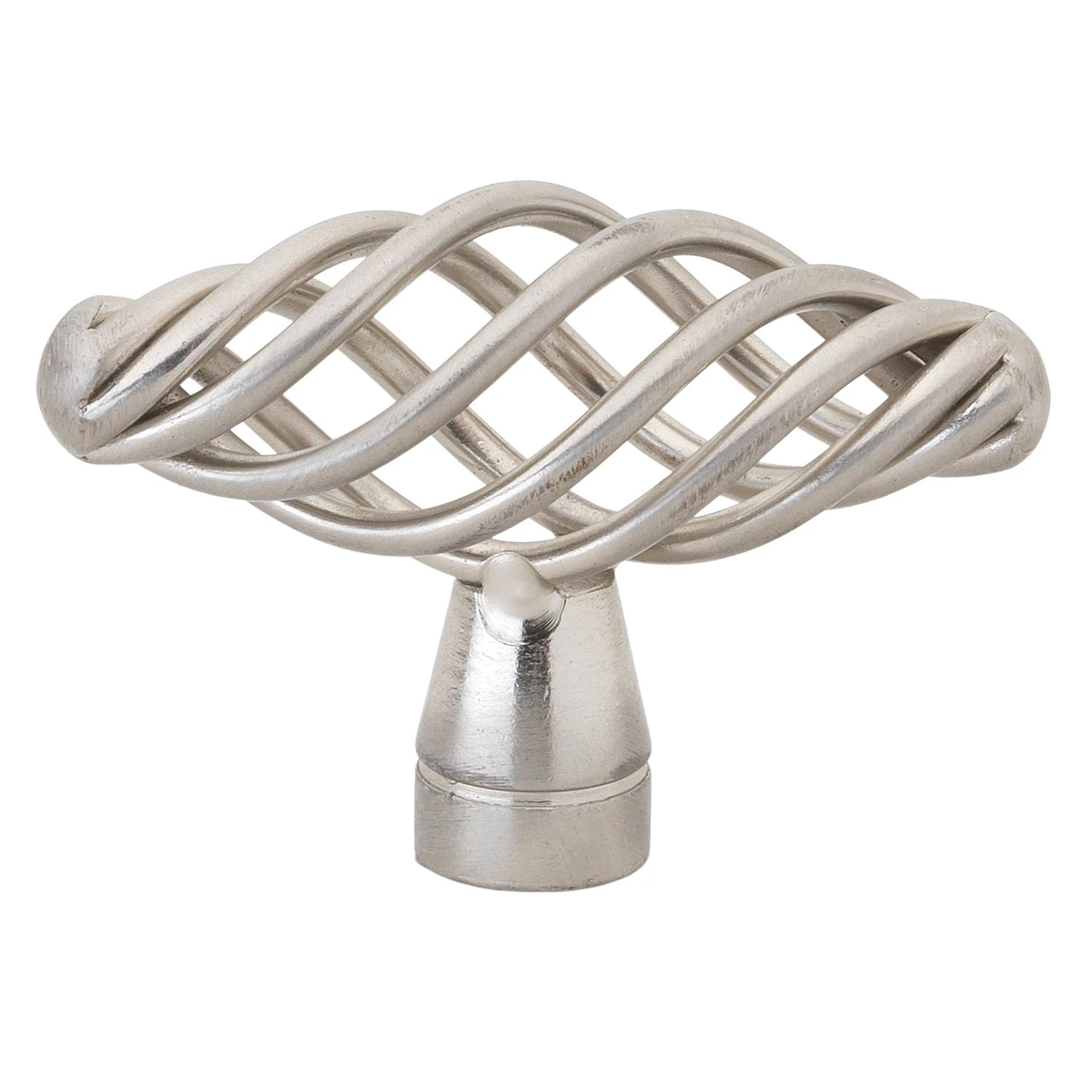 GlideRite 2-inch Oval Twisted Birdcage Cabinet Knob - Satin Nickel (Pack of 25) - Silver - Satin Nickel