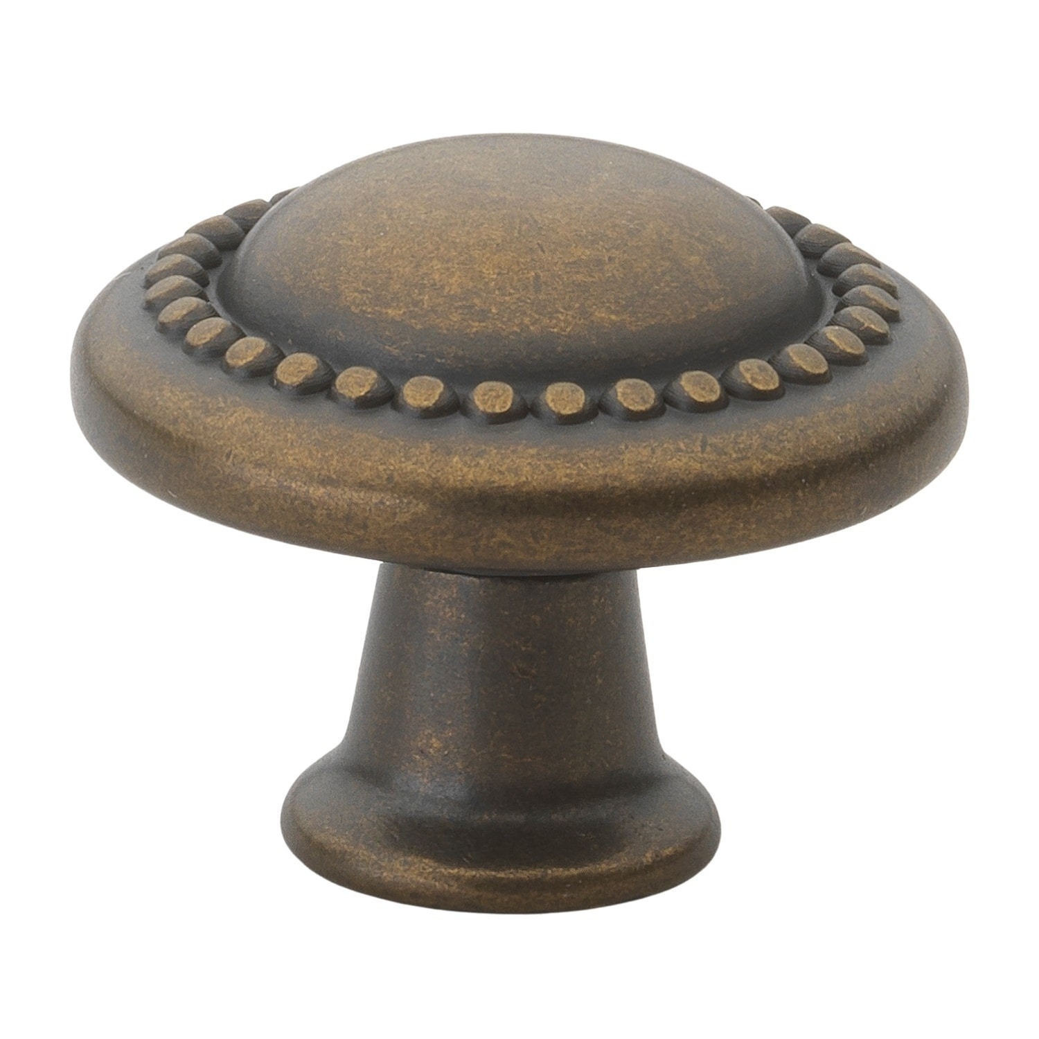 GlideRite 1.25-inch Antique Brass Round Beaded Cabinet Knobs (Pack of 25) - Pack of 25 - Antique Brass - Pack of 25