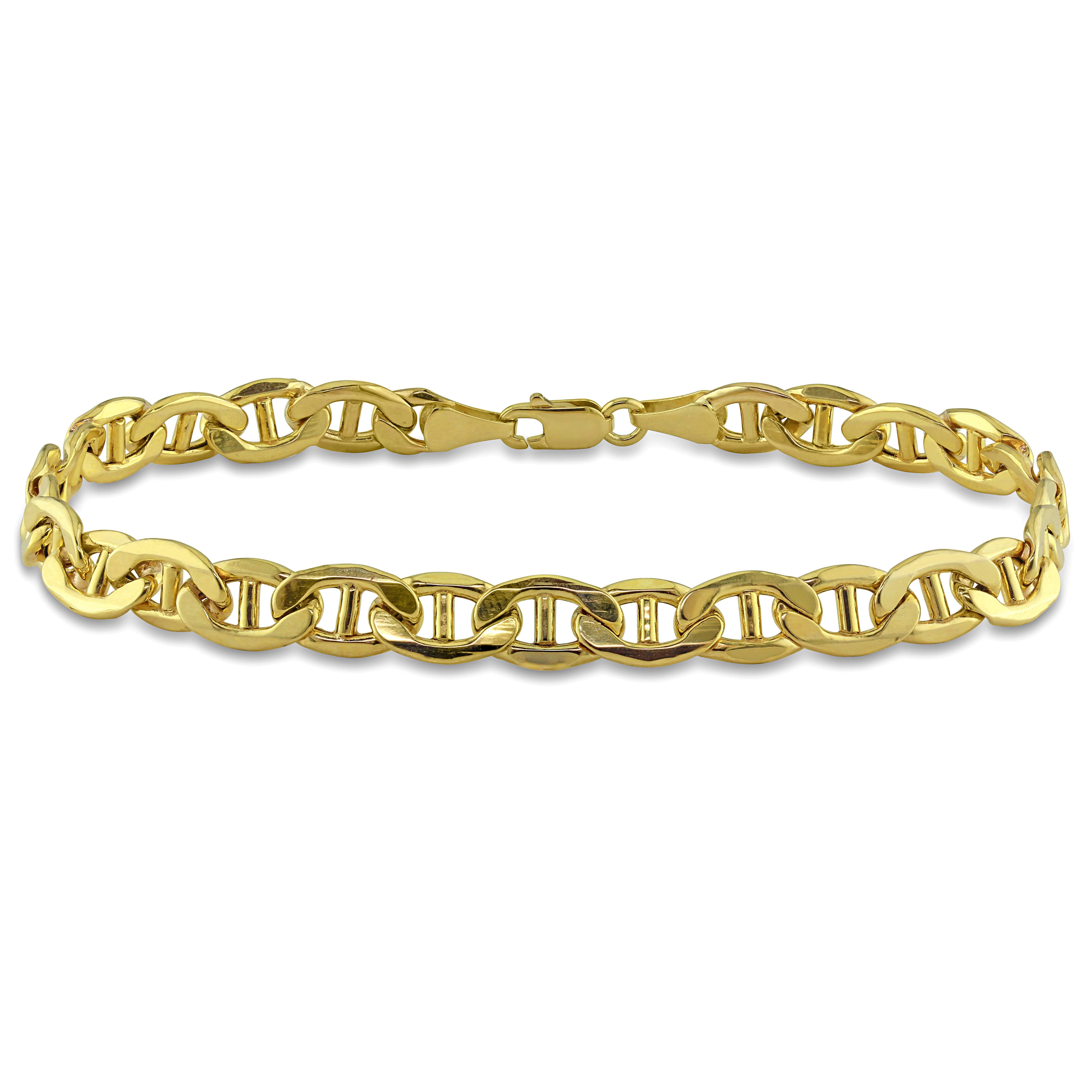 Miadora Men's 10k Yellow Gold Link Bracelet - Yellow - 9 Inch