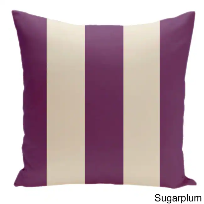 Square 16-inch Holiday Brights Collection Stripe Throw Pillow 12 Square 16-inch Holiday Brights Collection Stripe Throw Pillow