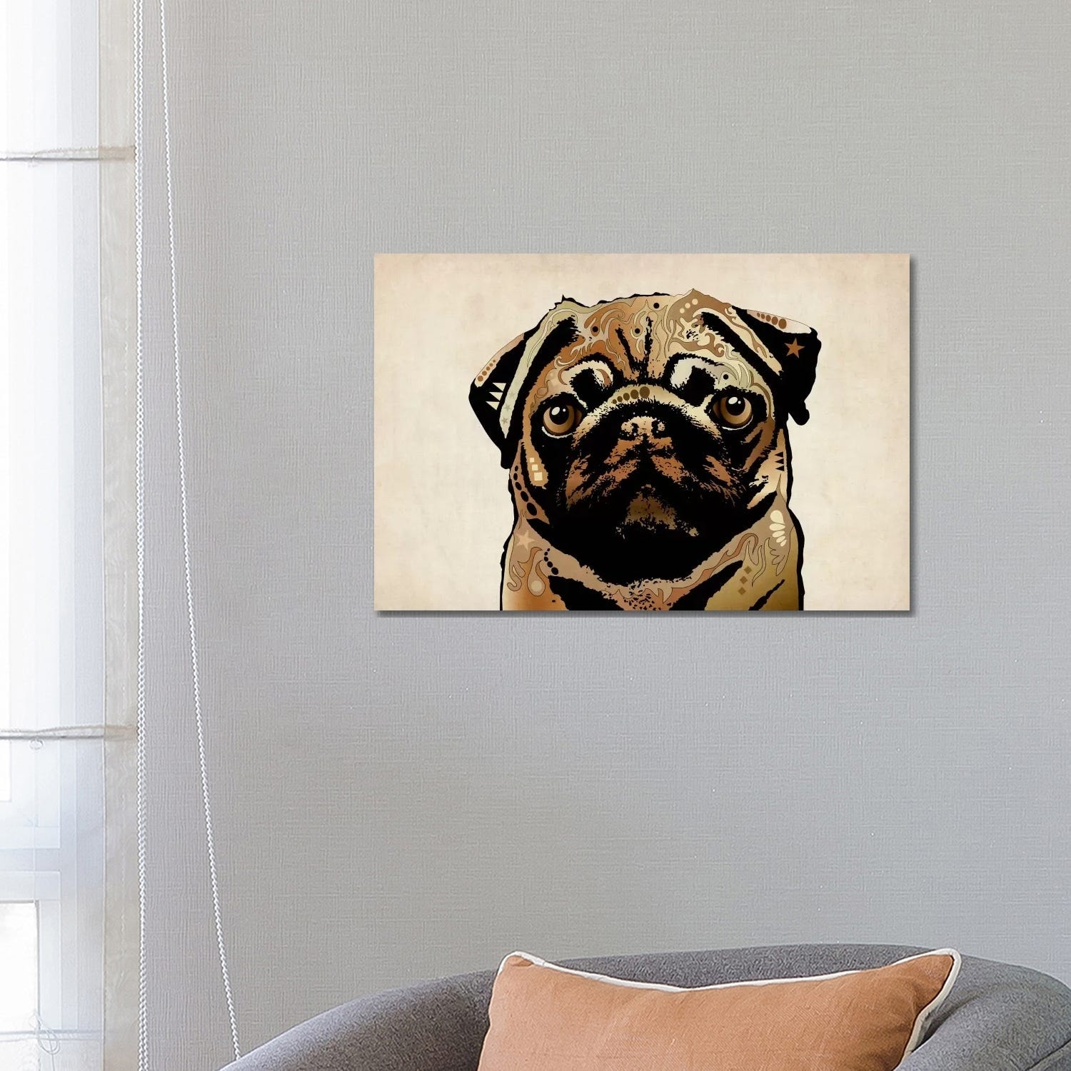 iCanvas "Pug Dog" by Michael Tompsett Canvas Print 7 iCanvas "Pug Dog" by Michael Tompsett Canvas Print