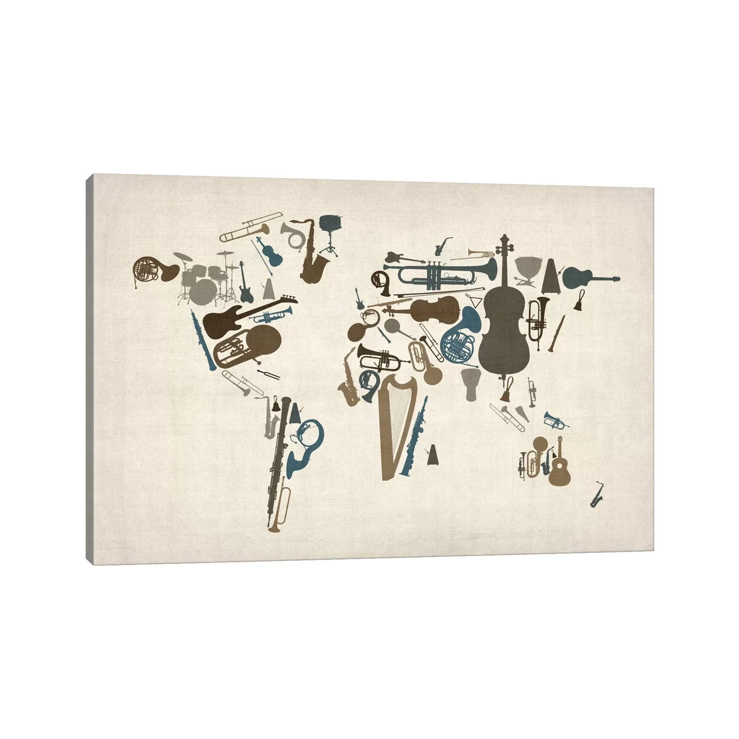 iCanvas "Musical Instruments Map of the World" by Michael Tompsett Canvas Print 16 iCanvas "Musical Instruments Map of the World" by Michael Tompsett Canvas Print