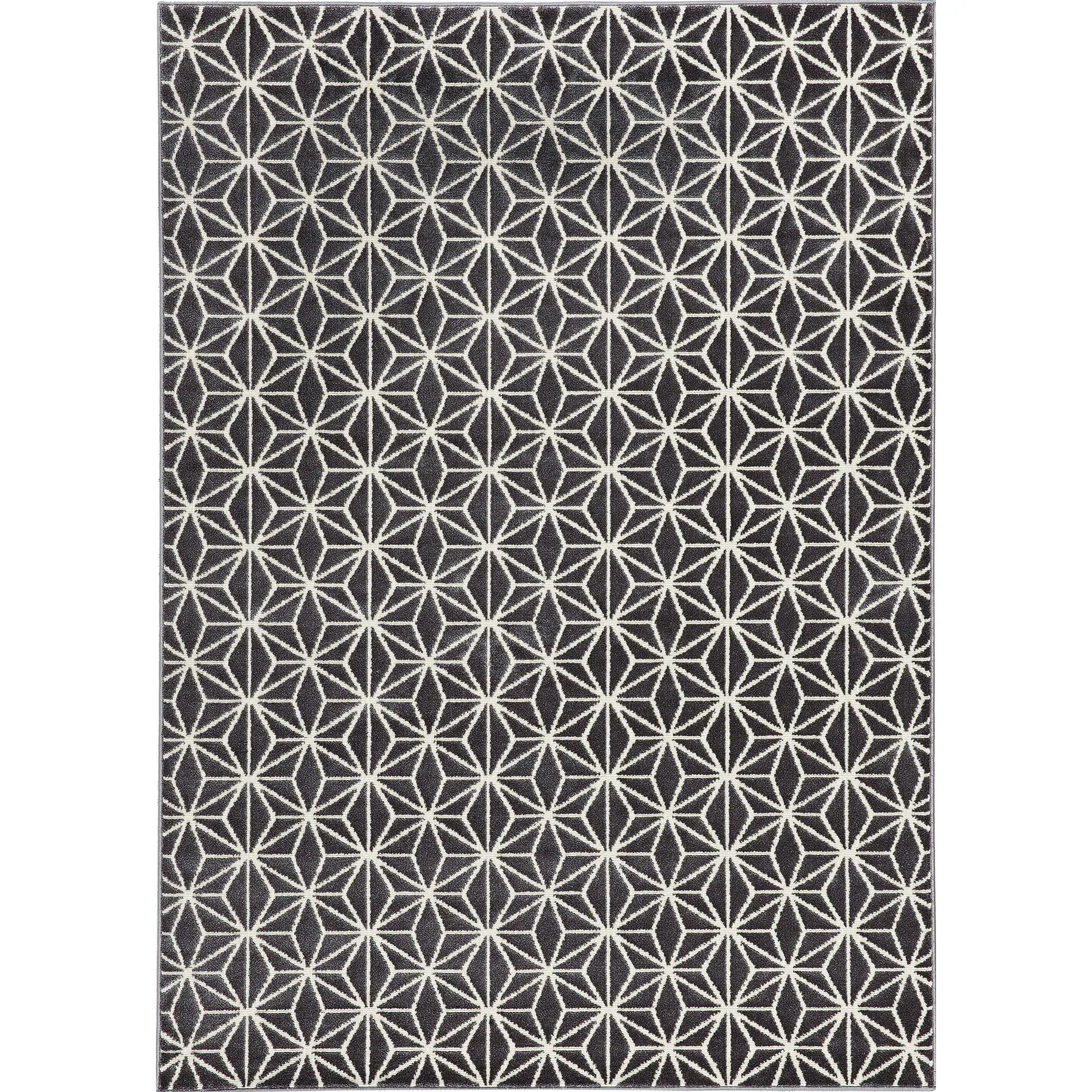 Balta Rugs Loft Modern Geometric Star Grey Rug (7'10 x 10') - 7'10" x 10' - 7'10" x 10' - Cream/Grey - Rectangle