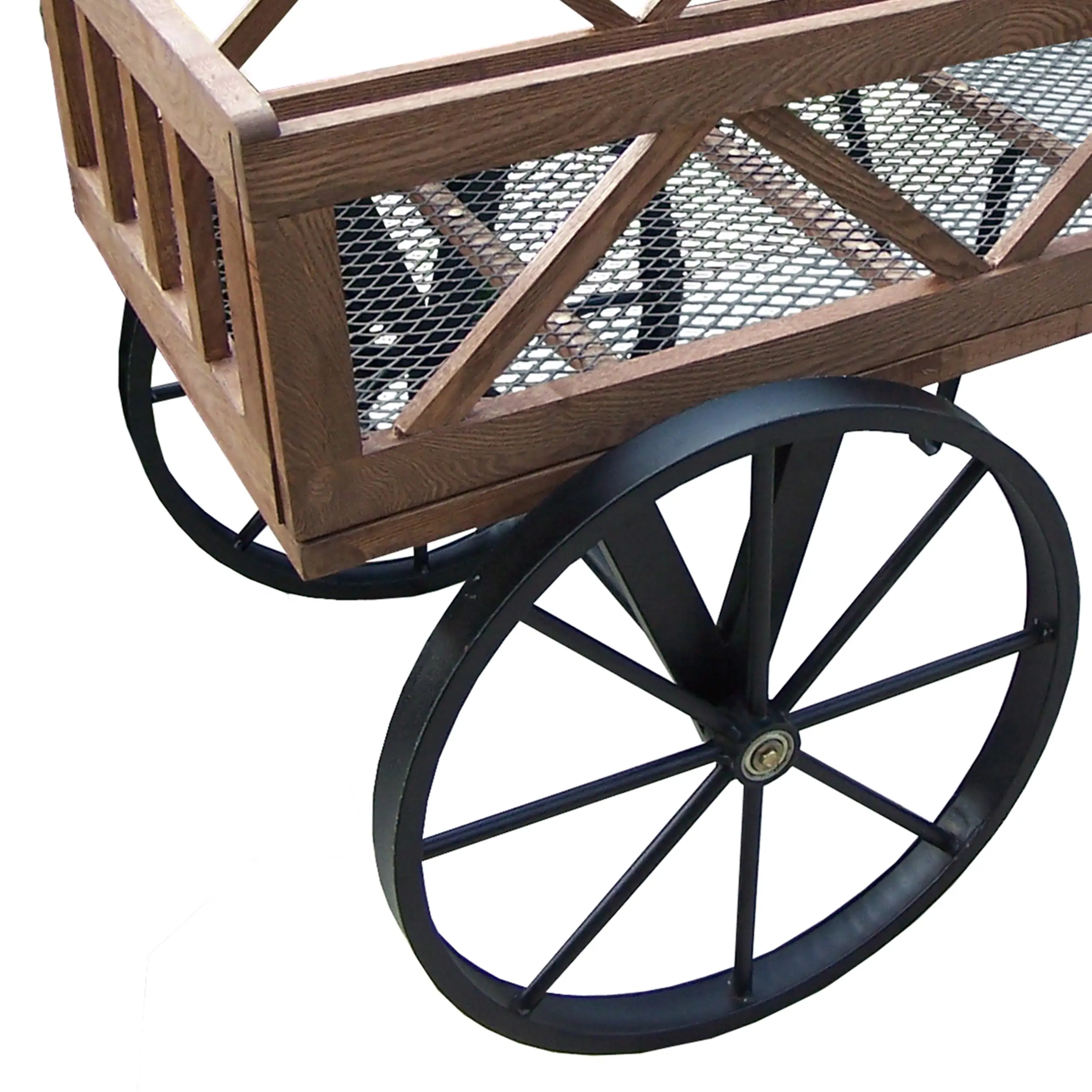 Flower Garden Wagon - Steel - Black