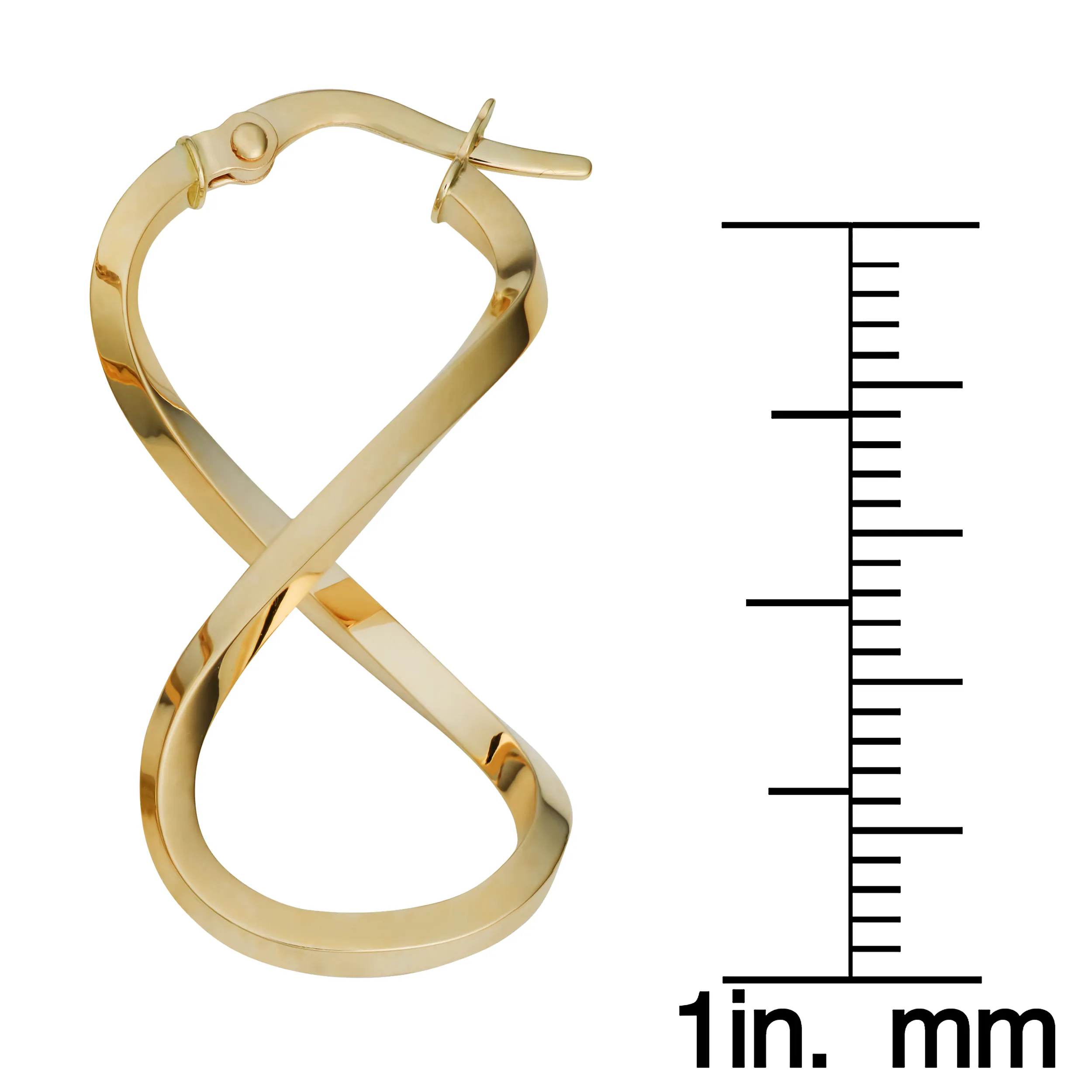 Fremada 10k Yellow Gold Infinity Hoop Earrings - Yellow 4 Fremada 10k Yellow Gold Infinity Hoop Earrings - Yellow