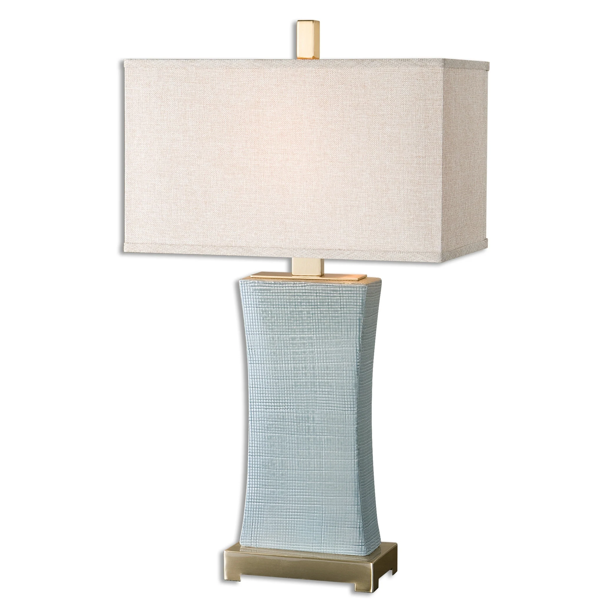 Uttermost Cantarana Pale Blue Grey Table Lamp - Light Blue