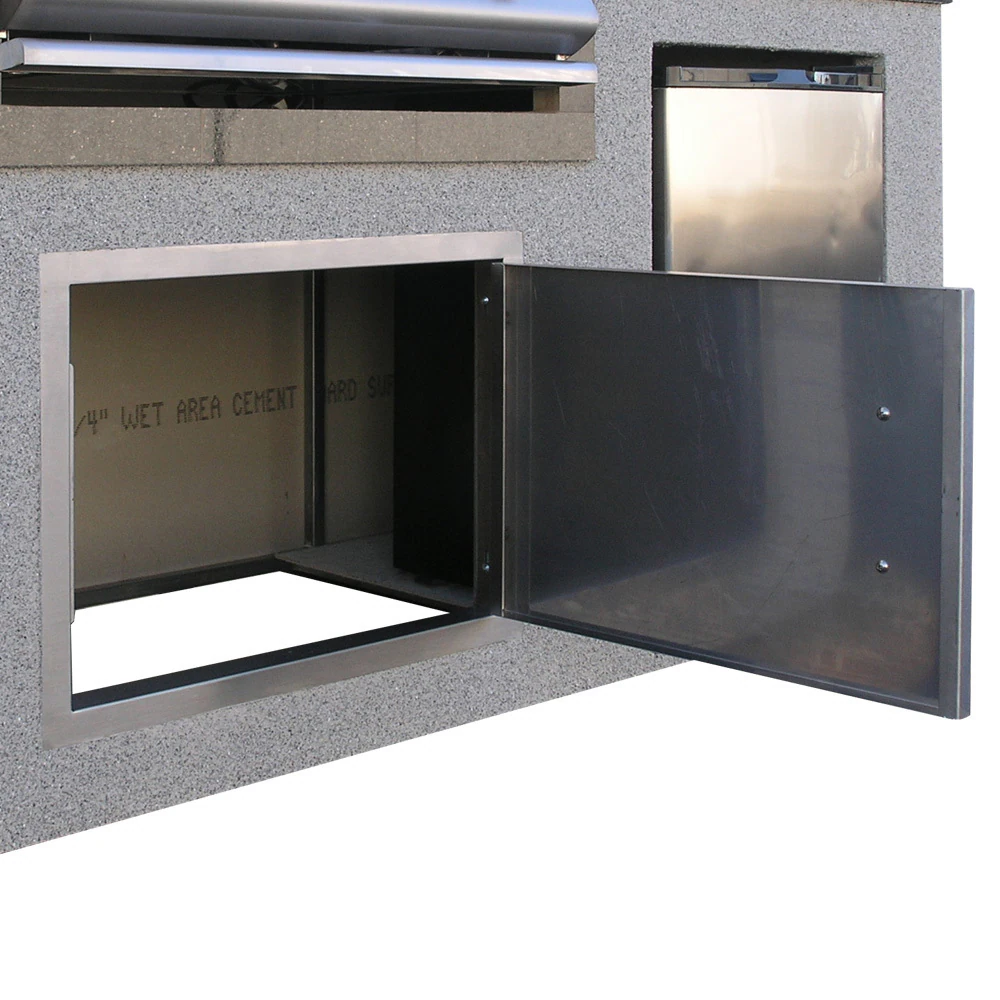 Cal Flame Outdoor Kitchen 27" Stainless Steel Horizontal Storage Door - Stainless Steel 2 Cal Flame Outdoor Kitchen 27" Stainless Steel Horizontal Storage Door - Stainless Steel