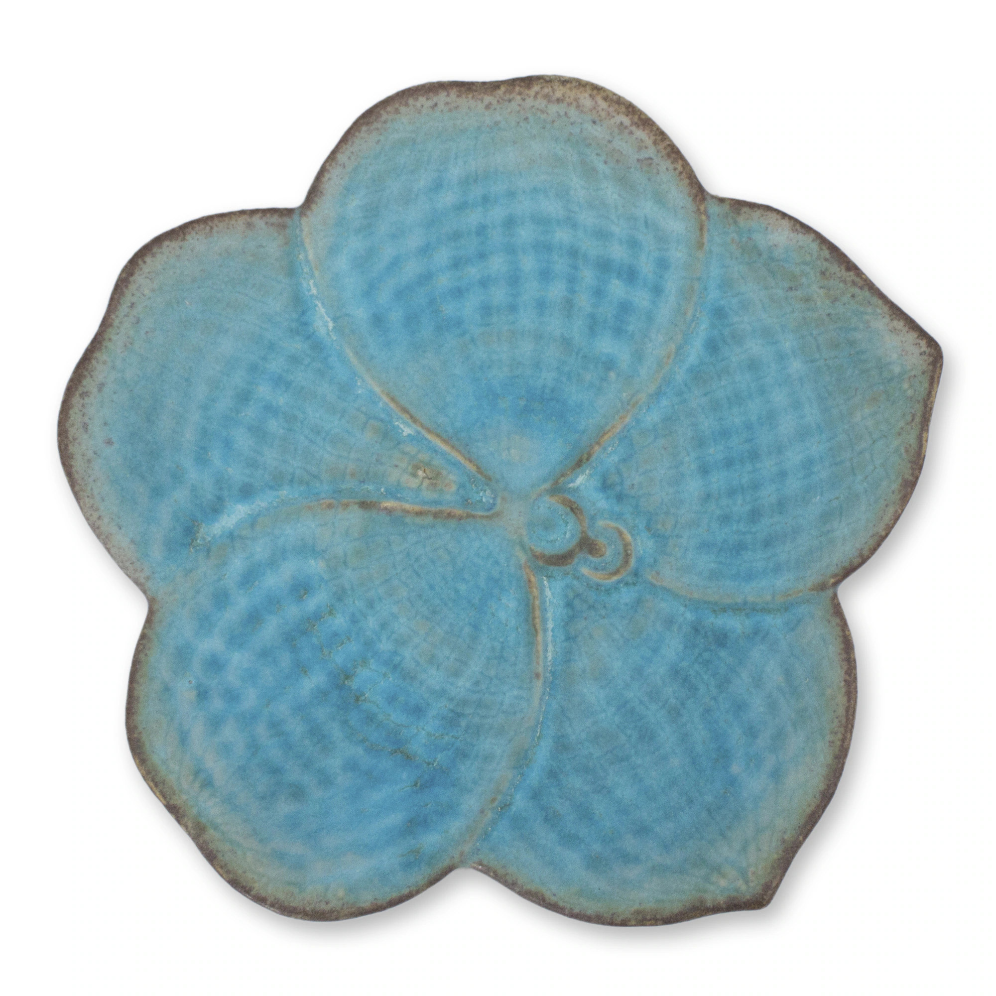 Handmade Celadon Ceramic 'Turquoise Vanda' Serving Plate (Thailand) - 7x7 - Turquoise - 1 Piece 14 Handmade Celadon Ceramic 'Turquoise Vanda' Serving Plate (Thailand) - 7x7 - Turquoise - 1 Piece