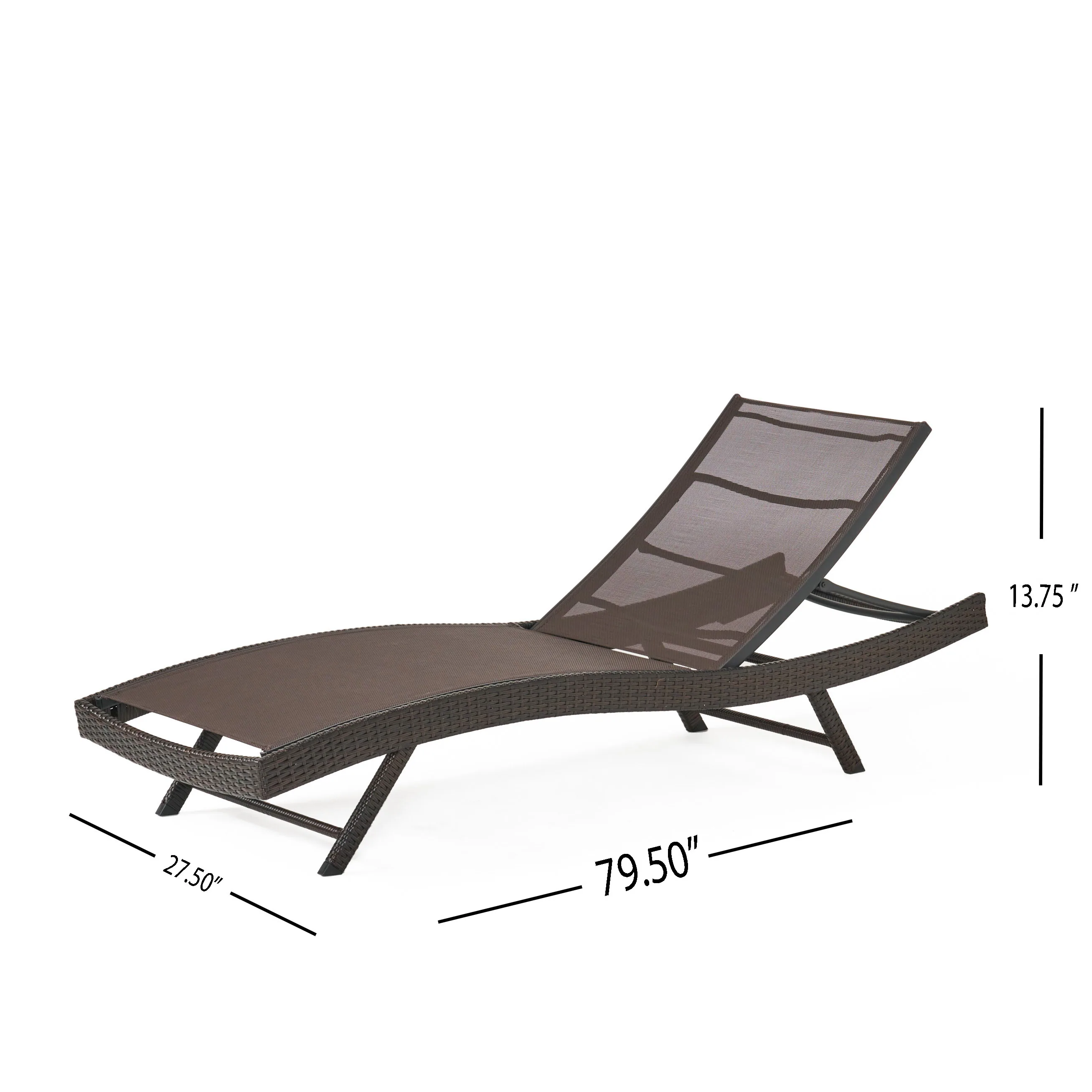 Christopher Knight Home Kauai Outdoor Chaise Lounge (Set of 2) - Brown