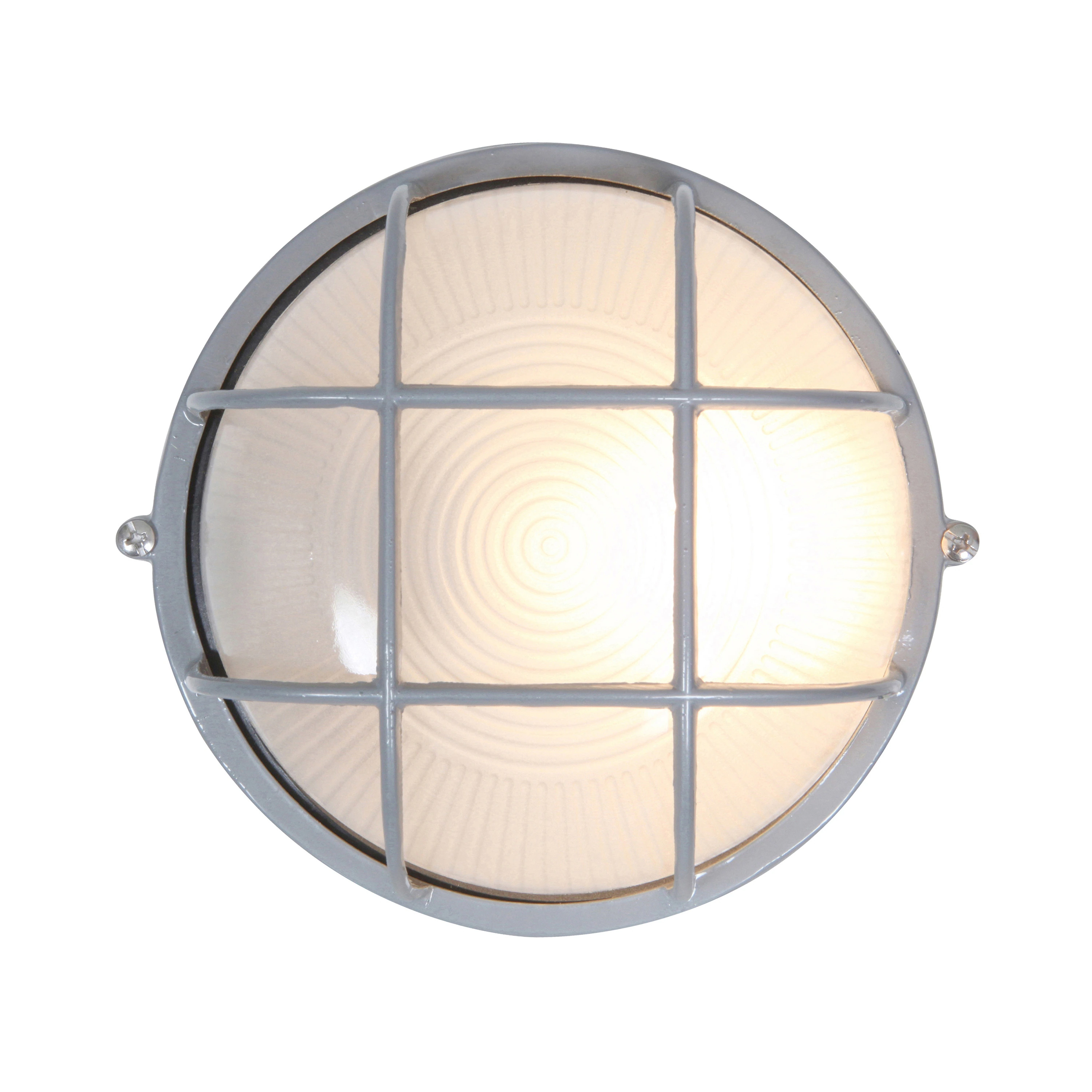 Access Lighting Nauticus Dual Mount - Round 7" Wet Location Bulkhead - Satin Finish - Frosted Glass Shade - Incandescent - Satin