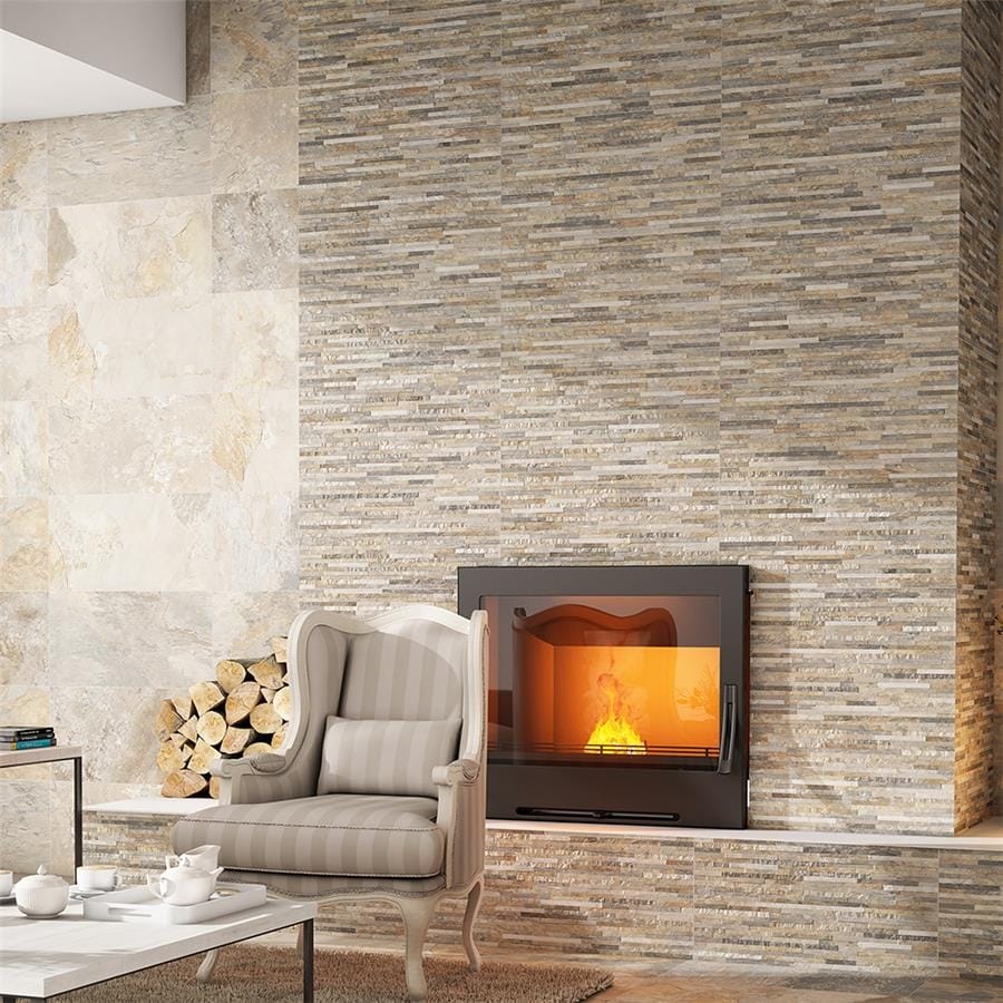 Merola Tile Muro Ardesia Ocre 12-1/2" x 24-1/2" Porcelain Wall Tile