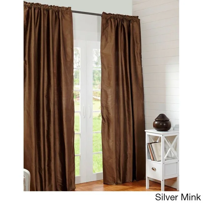 Dupioni Silk Rod Pocket 96-inch Curtain Panel - 42 x 96