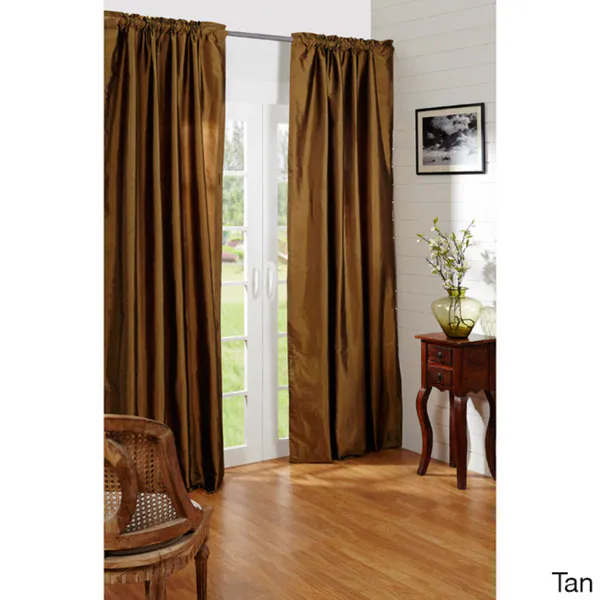 Dupioni Silk Rod Pocket 96-inch Curtain Panel - 42 x 96 11 Dupioni Silk Rod Pocket 96-inch Curtain Panel - 42 x 96