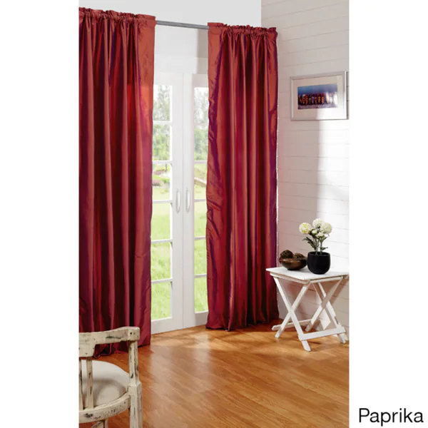 Dupioni Silk Rod Pocket 96-inch Curtain Panel - 42 x 96 12 Dupioni Silk Rod Pocket 96-inch Curtain Panel - 42 x 96