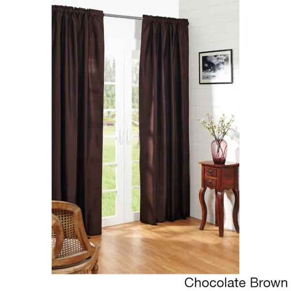 Dupioni Silk Rod Pocket 96-inch Curtain Panel - 42 x 96 13 Dupioni Silk Rod Pocket 96-inch Curtain Panel - 42 x 96