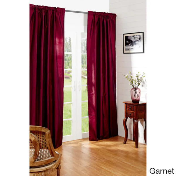 Dupioni Silk Rod Pocket 96-inch Curtain Panel - 42 x 96 14 Dupioni Silk Rod Pocket 96-inch Curtain Panel - 42 x 96