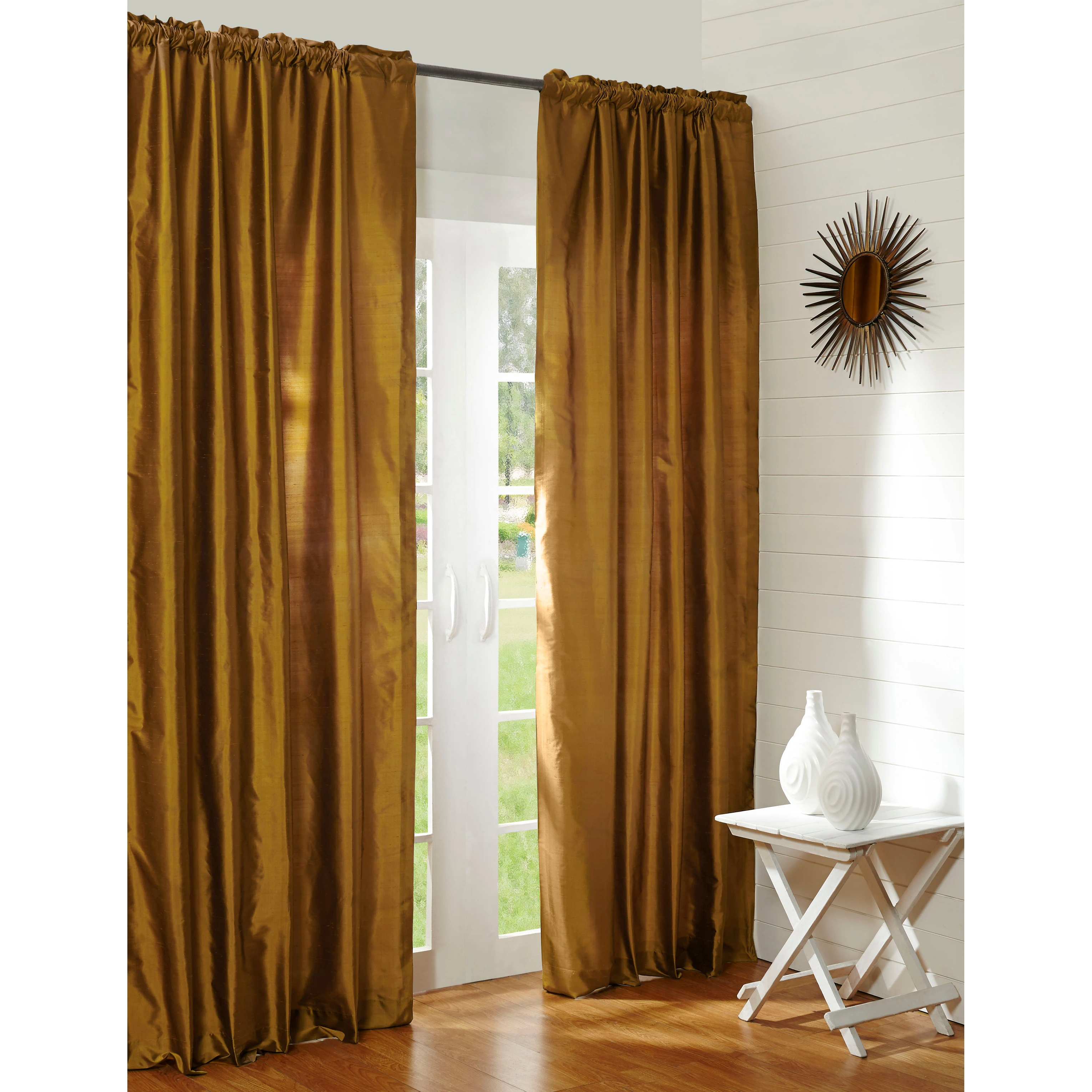 Dupioni Silk Rod Pocket 96-inch Curtain Panel - 42 x 96 21 Dupioni Silk Rod Pocket 96-inch Curtain Panel - 42 x 96