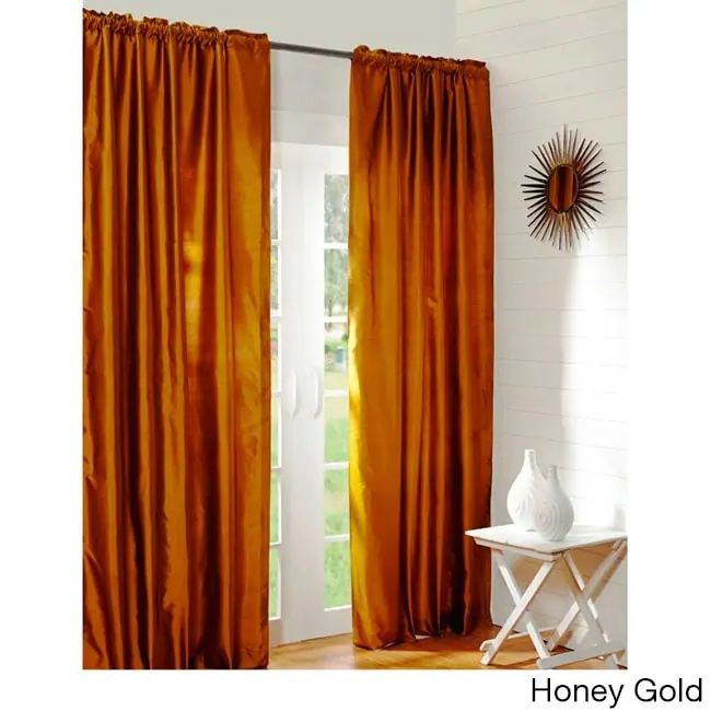 Dupioni Silk Rod Pocket 96-inch Curtain Panel - 42 x 96 22 Dupioni Silk Rod Pocket 96-inch Curtain Panel - 42 x 96
