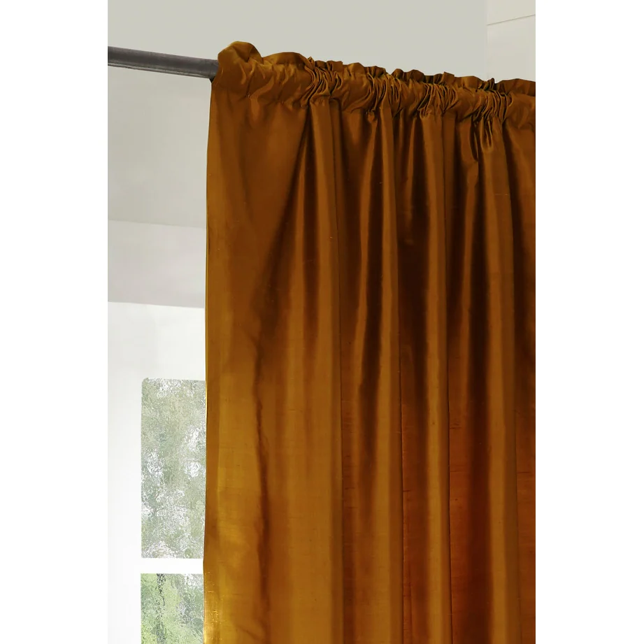 Dupioni Silk Rod Pocket 96-inch Curtain Panel - 42 x 96 23 Dupioni Silk Rod Pocket 96-inch Curtain Panel - 42 x 96