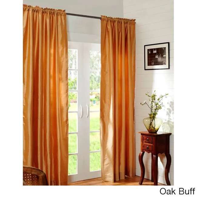 Dupioni Silk Rod Pocket 96-inch Curtain Panel - 42 x 96 26 Dupioni Silk Rod Pocket 96-inch Curtain Panel - 42 x 96