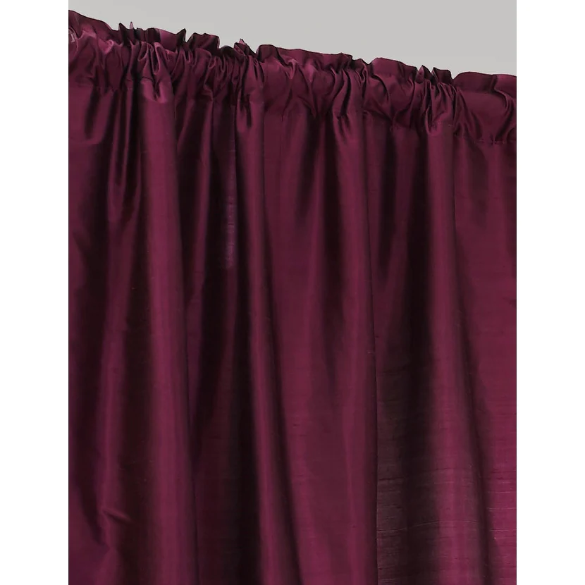 Dupioni Silk Rod Pocket 96-inch Curtain Panel - 42 x 96 29 Dupioni Silk Rod Pocket 96-inch Curtain Panel - 42 x 96