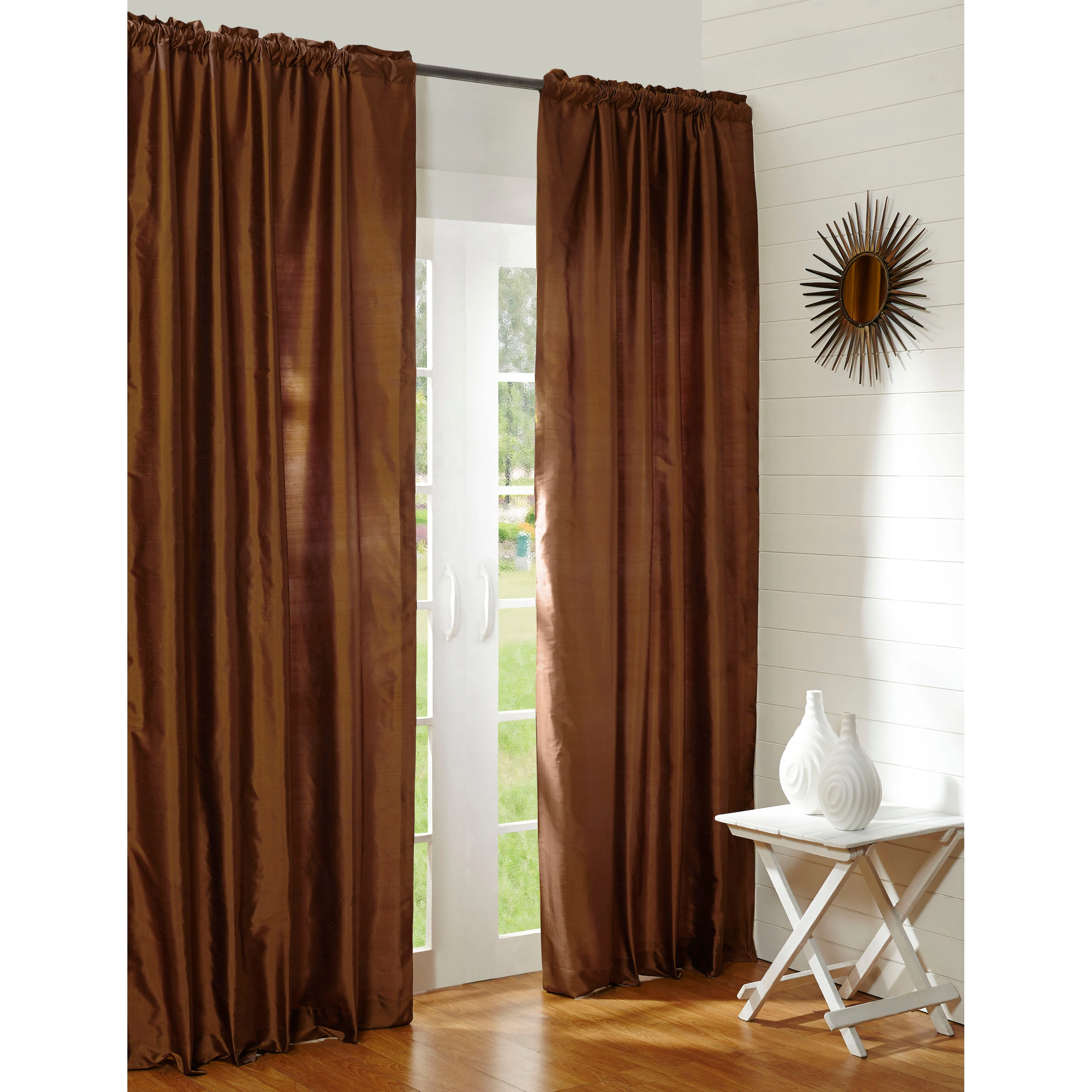 Dupioni Silk Rod Pocket 96-inch Curtain Panel - 42 x 96 35 Dupioni Silk Rod Pocket 96-inch Curtain Panel - 42 x 96