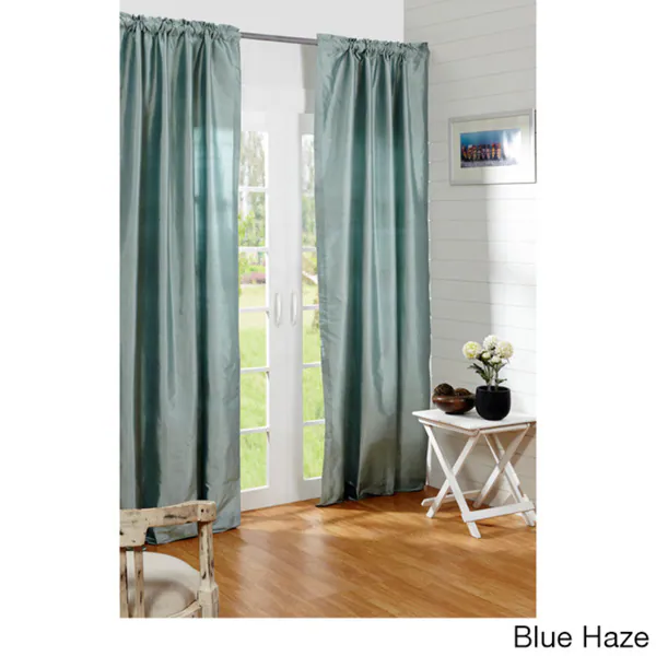 Dupioni Silk Rod Pocket 96-inch Curtain Panel - 42 x 96 36 Dupioni Silk Rod Pocket 96-inch Curtain Panel - 42 x 96