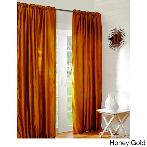 Dupioni Silk Rod Pocket 96-inch Curtain Panel - 42 x 96 5 Dupioni Silk Rod Pocket 96-inch Curtain Panel - 42 x 96