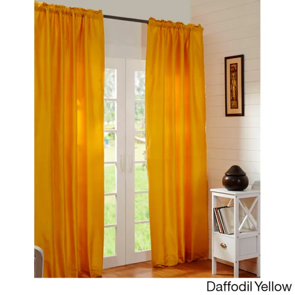 Dupioni Silk Rod Pocket 96-inch Curtain Panel - 42 x 96 7 Dupioni Silk Rod Pocket 96-inch Curtain Panel - 42 x 96