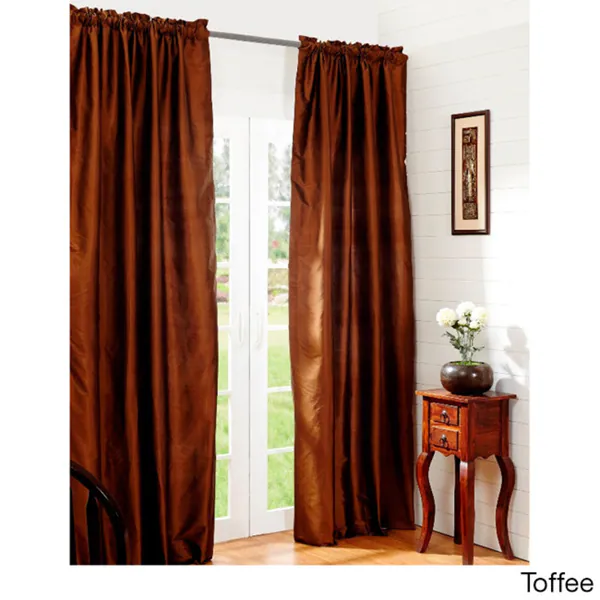Dupioni Silk Rod Pocket 96-inch Curtain Panel - 42 x 96 8 Dupioni Silk Rod Pocket 96-inch Curtain Panel - 42 x 96