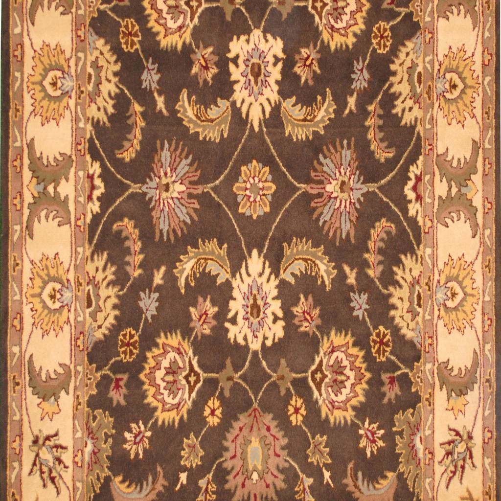 Handmade Tabriz Wool Rug (India) - 8' x 10' - 8' x 10' - Grey/Ivory 3 Handmade Tabriz Wool Rug (India) - 8' x 10' - 8' x 10' - Grey/Ivory