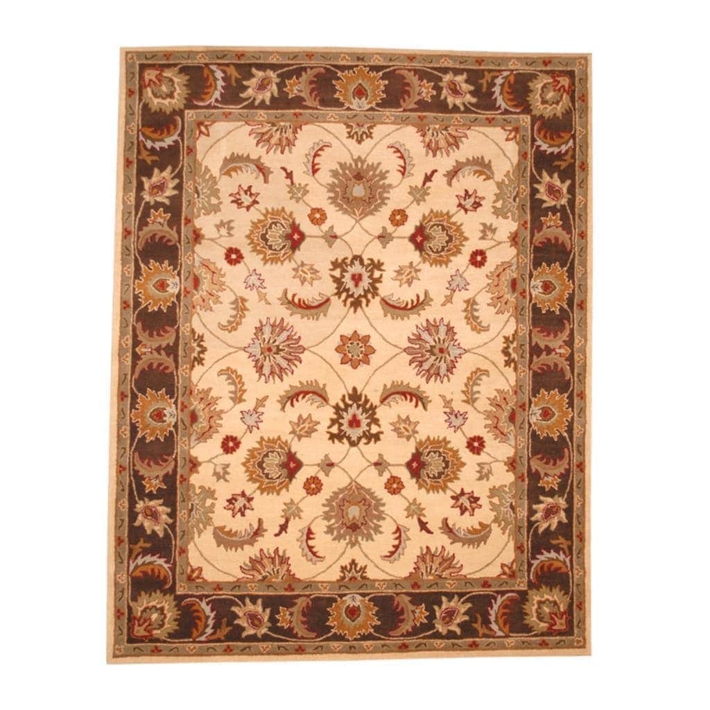 HERAT ORIENTAL Handmade Tabriz Wool Rug - 8' x 10' - 8' x 10' - Brown 1 HERAT ORIENTAL Handmade Tabriz Wool Rug - 8' x 10' - 8' x 10' - Brown