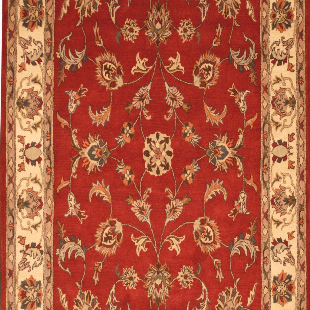 Handmade Tabriz Wool Rug (India) - 8' x 10' - 8' x 10' - Rust/Beige 3 Handmade Tabriz Wool Rug (India) - 8' x 10' - 8' x 10' - Rust/Beige