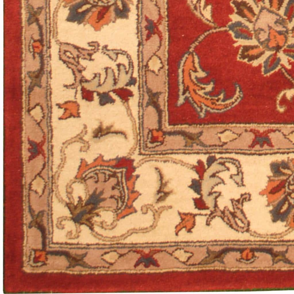 Handmade Tabriz Wool Rug (India) - 8' x 10' - 8' x 10' - Rust/Beige 4 Handmade Tabriz Wool Rug (India) - 8' x 10' - 8' x 10' - Rust/Beige