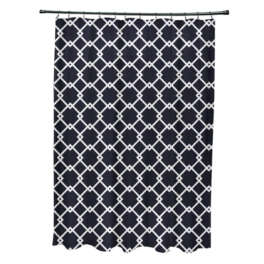 Trellis Geometric Pattern Shower Curtain 12 Trellis Geometric Pattern Shower Curtain