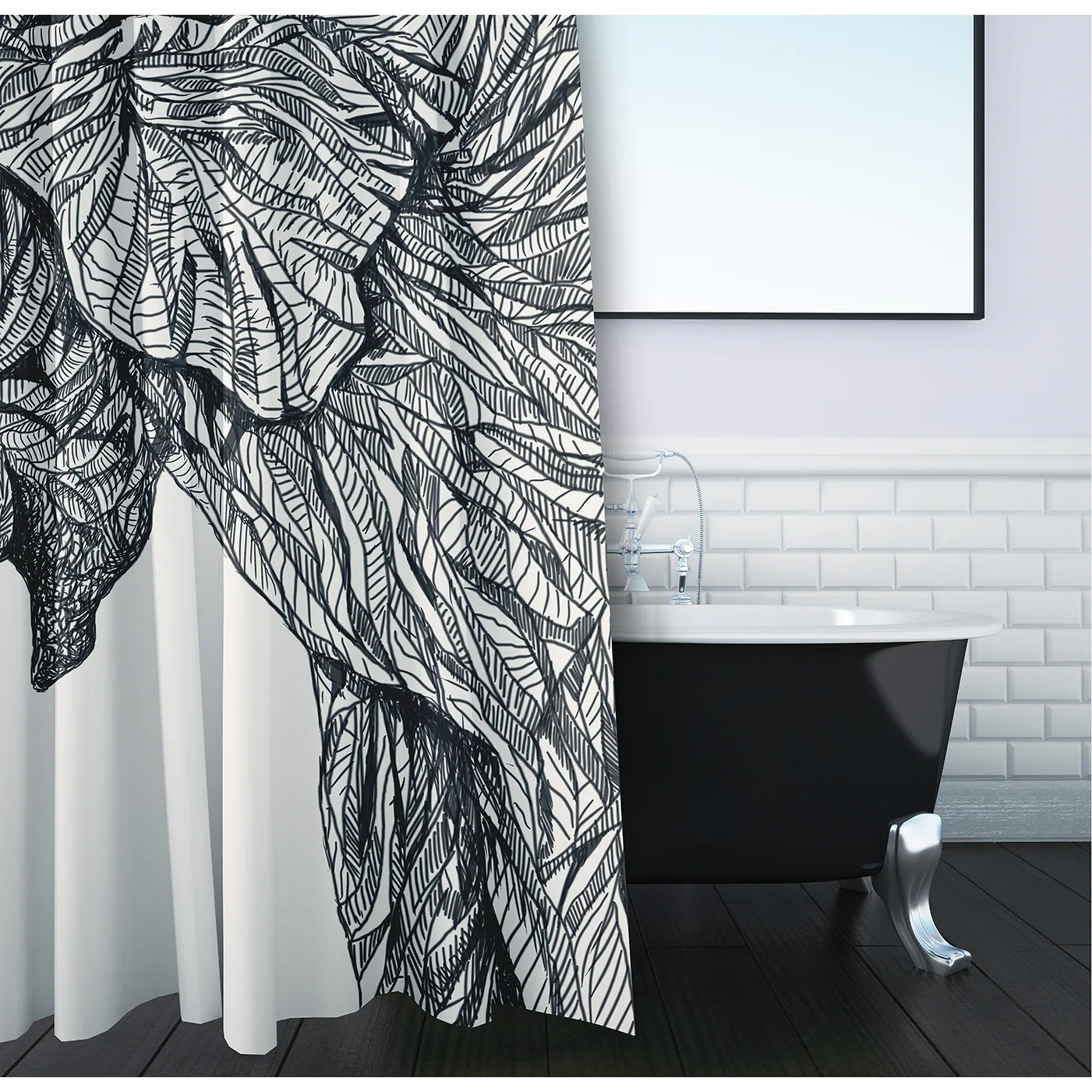 Sketched Elephant Animal Print Print Pattern Shower Curtain 6 Sketched Elephant Animal Print Print Pattern Shower Curtain