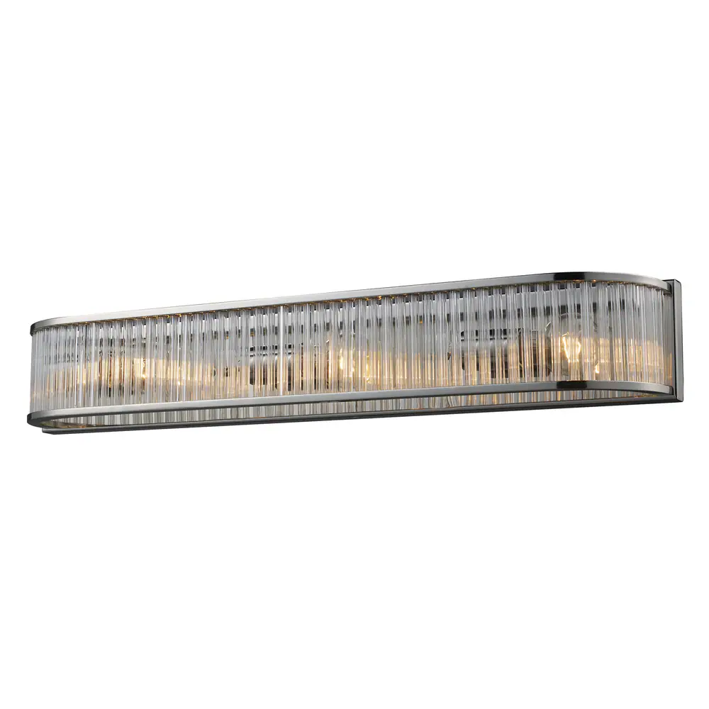 Elk Home Braxton Nickel With Ribbed Glass 3 Light Vanity Light - Ribbed Glass 4 Elk Home Braxton Nickel With Ribbed Glass 3 Light Vanity Light - Ribbed Glass