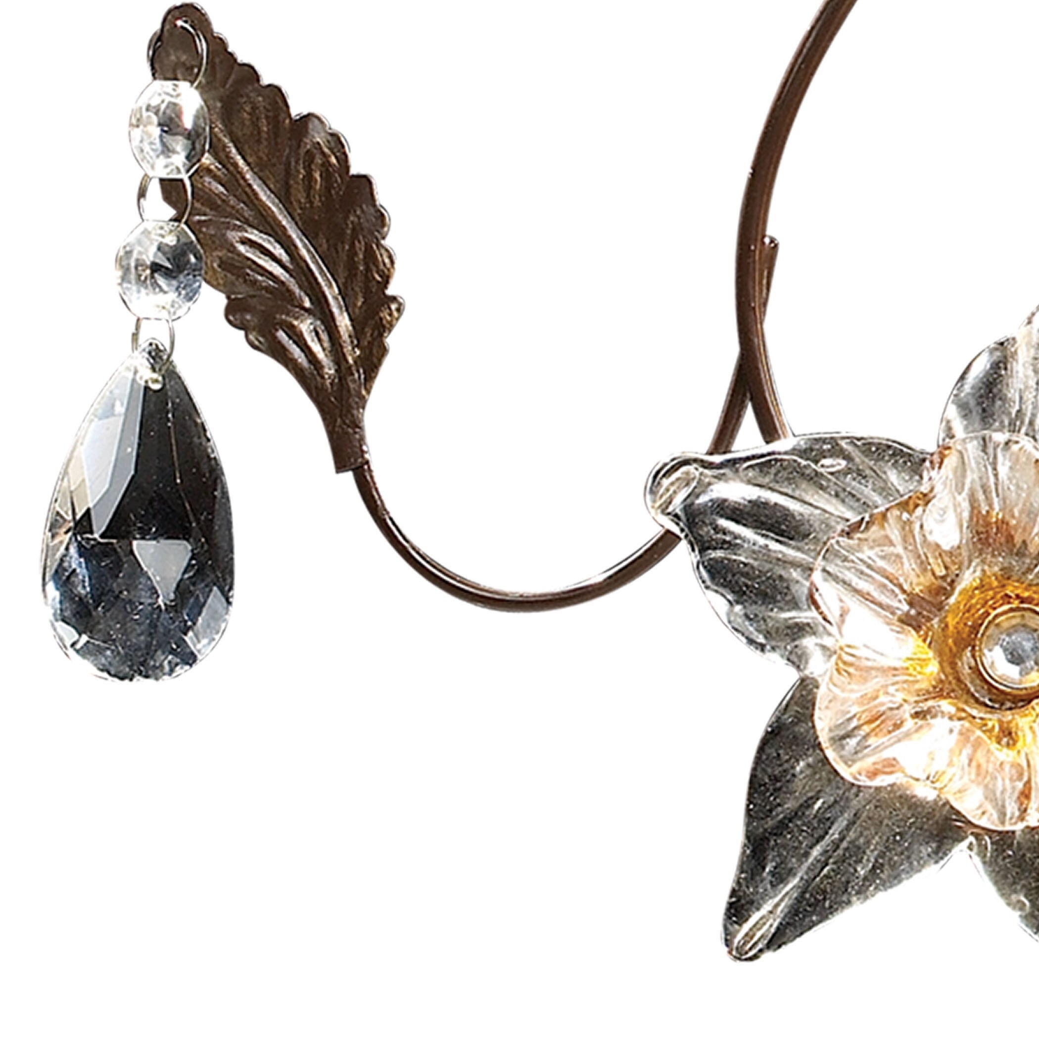 Elk Home Cristallo Fiore Deep Rust Crystal 3 Light Vanity Light - Clear and Amber Florets 2 Elk Home Cristallo Fiore Deep Rust Crystal 3 Light Vanity Light - Clear and Amber Florets