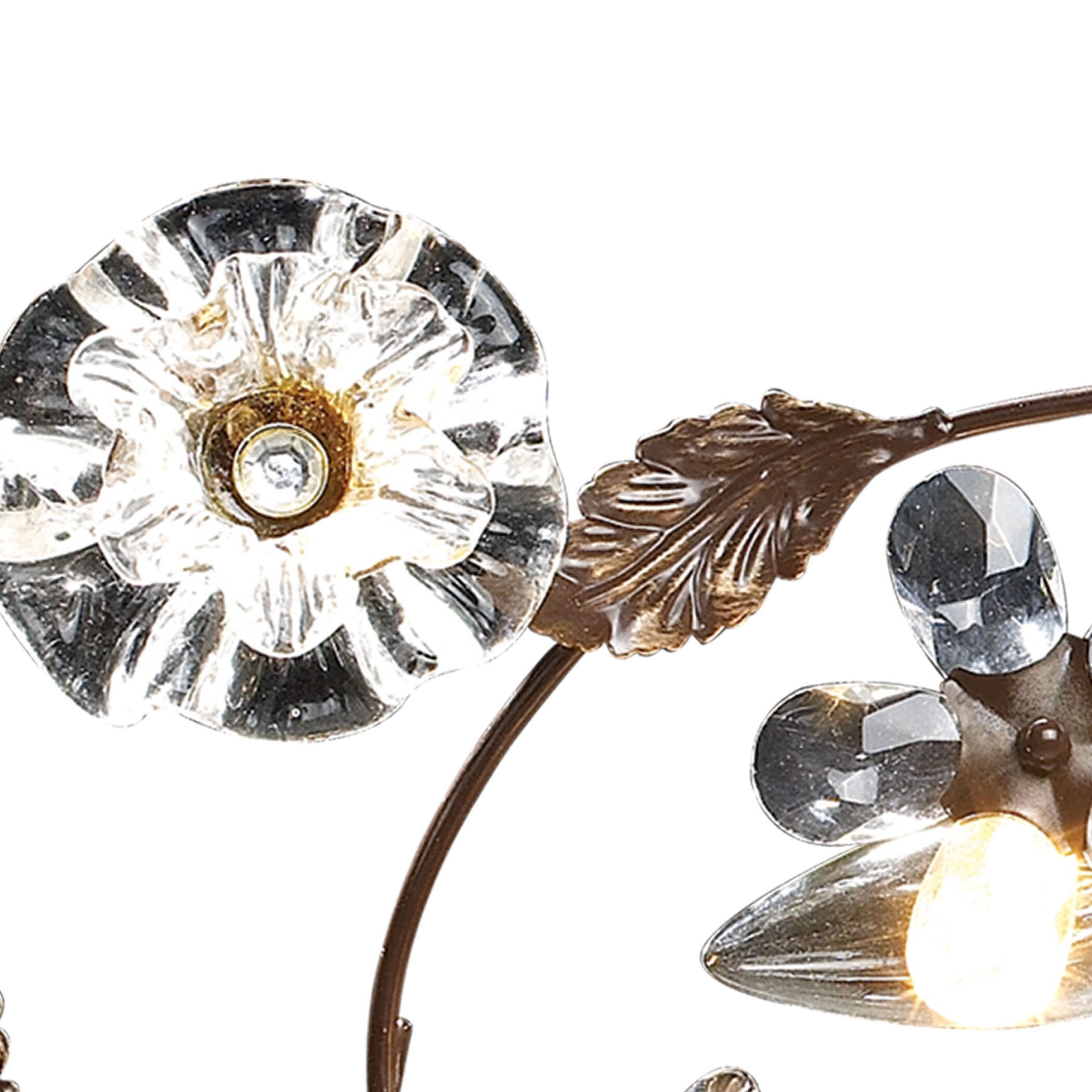 Elk Home Cristallo Fiore Deep Rust Crystal 3 Light Vanity Light - Clear and Amber Florets 3 Elk Home Cristallo Fiore Deep Rust Crystal 3 Light Vanity Light - Clear and Amber Florets